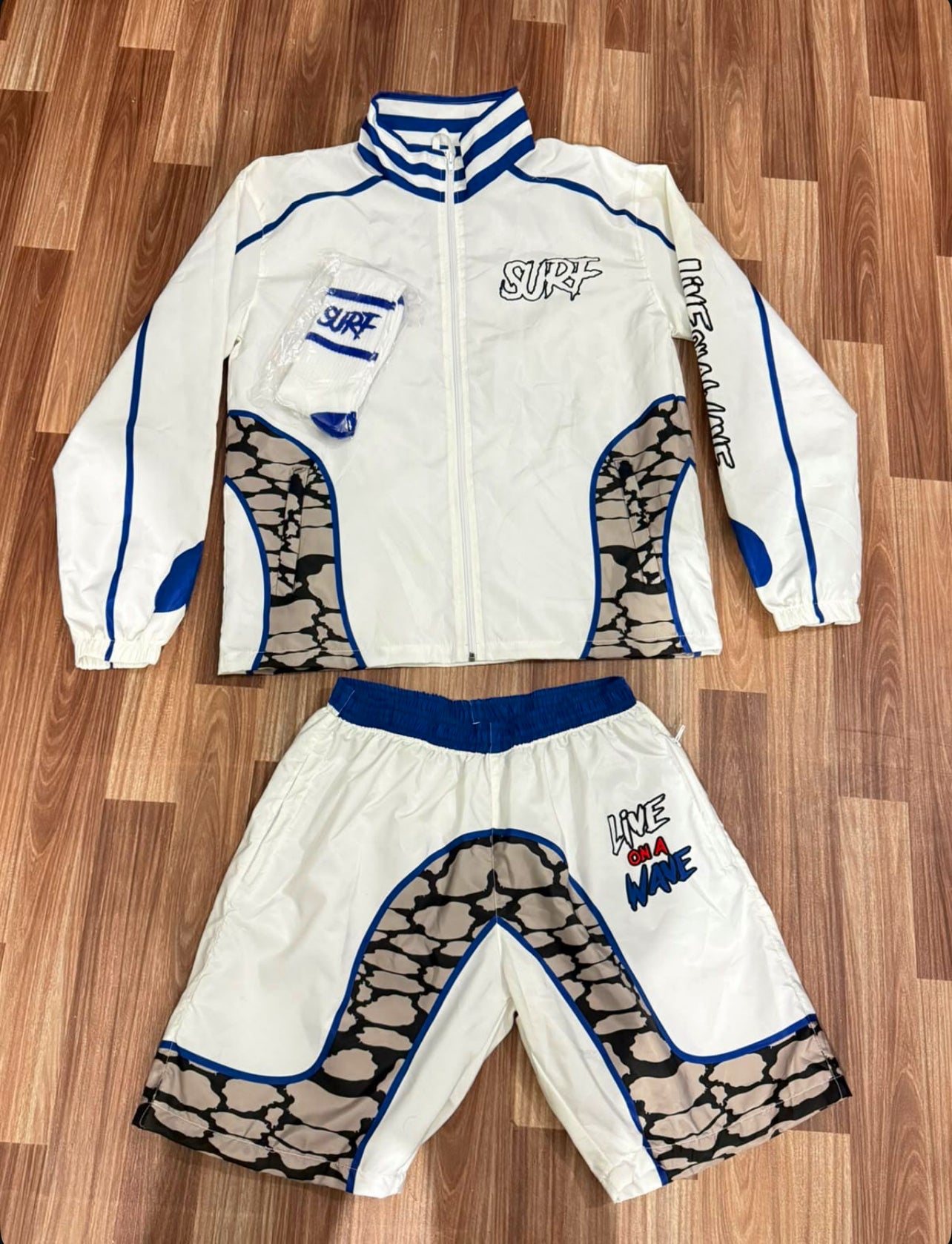 #NEW Platinum True Blue Windbreaker Set
