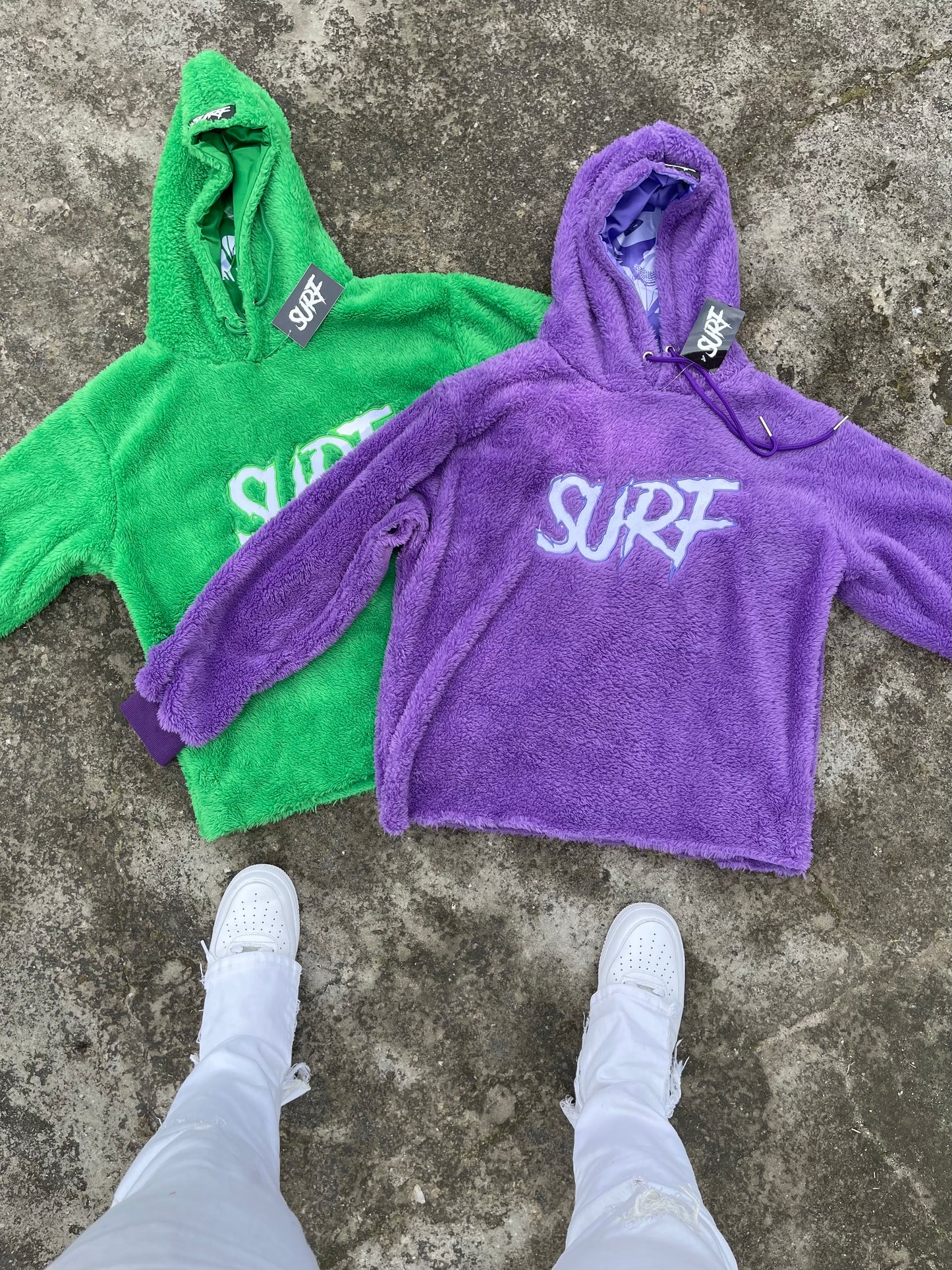 Purple Crop Fluffy Hoodie