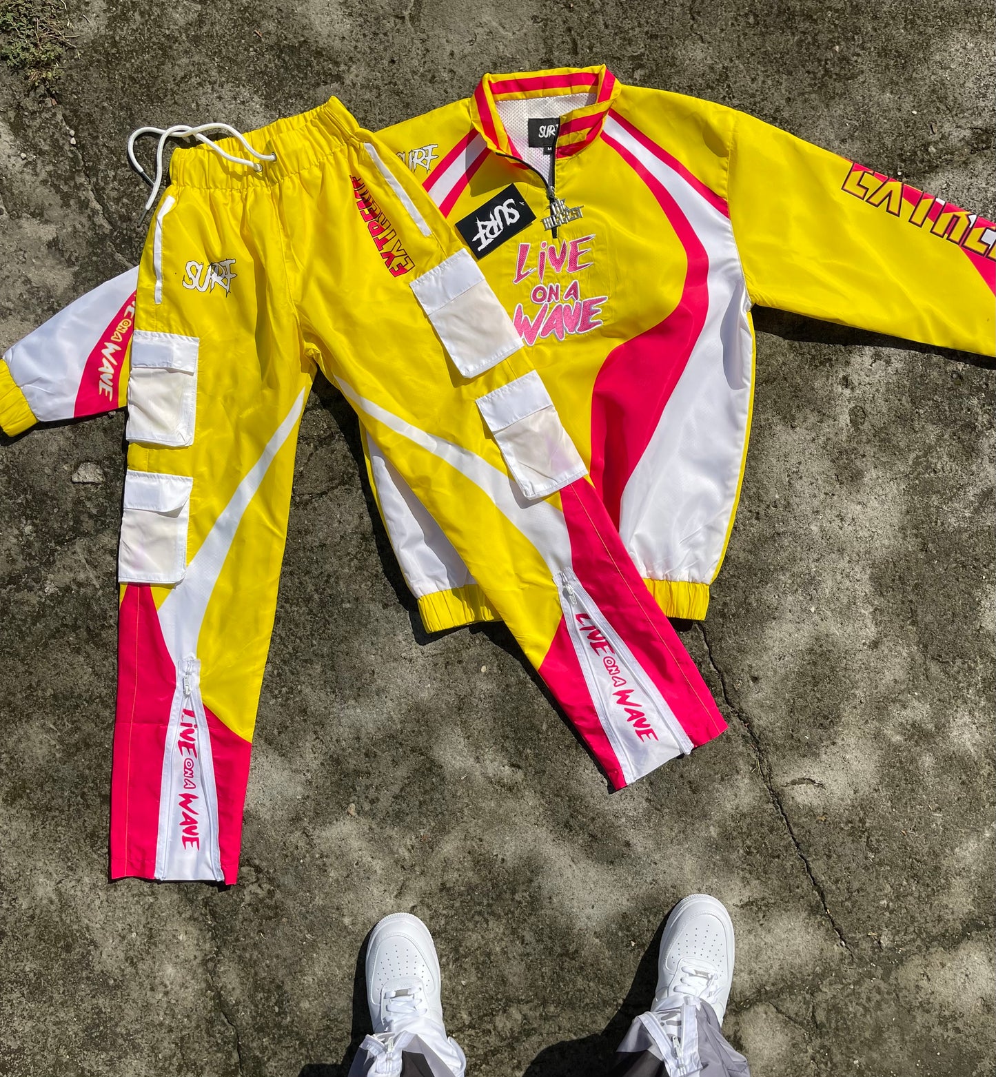 Yellow/Pink/White Tracksuit Set