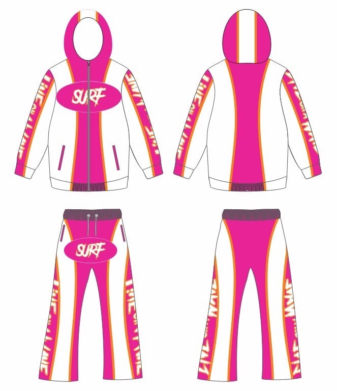 #New Tropical Pink Retro WB Set