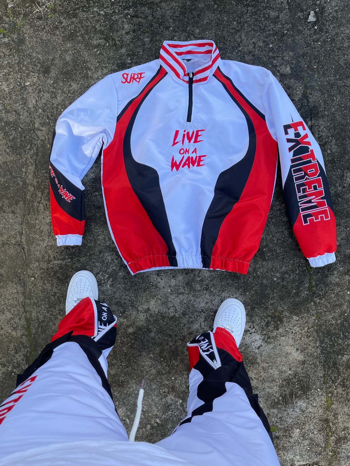 White/Red Tracksuit