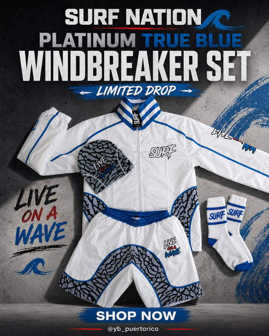 #NEW Platinum True Blue Windbreaker Set