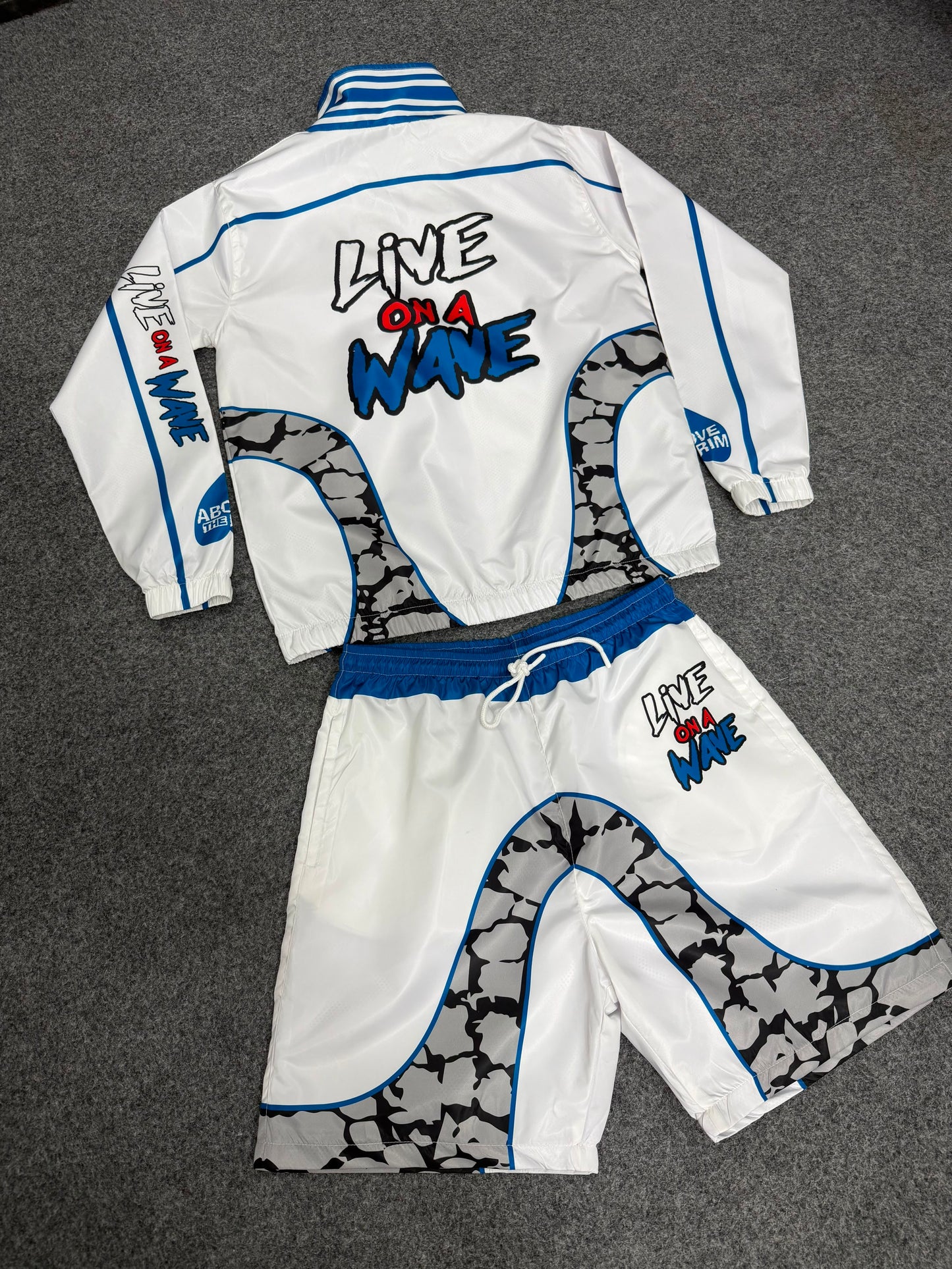 #NEW Platinum True Blue Windbreaker Set