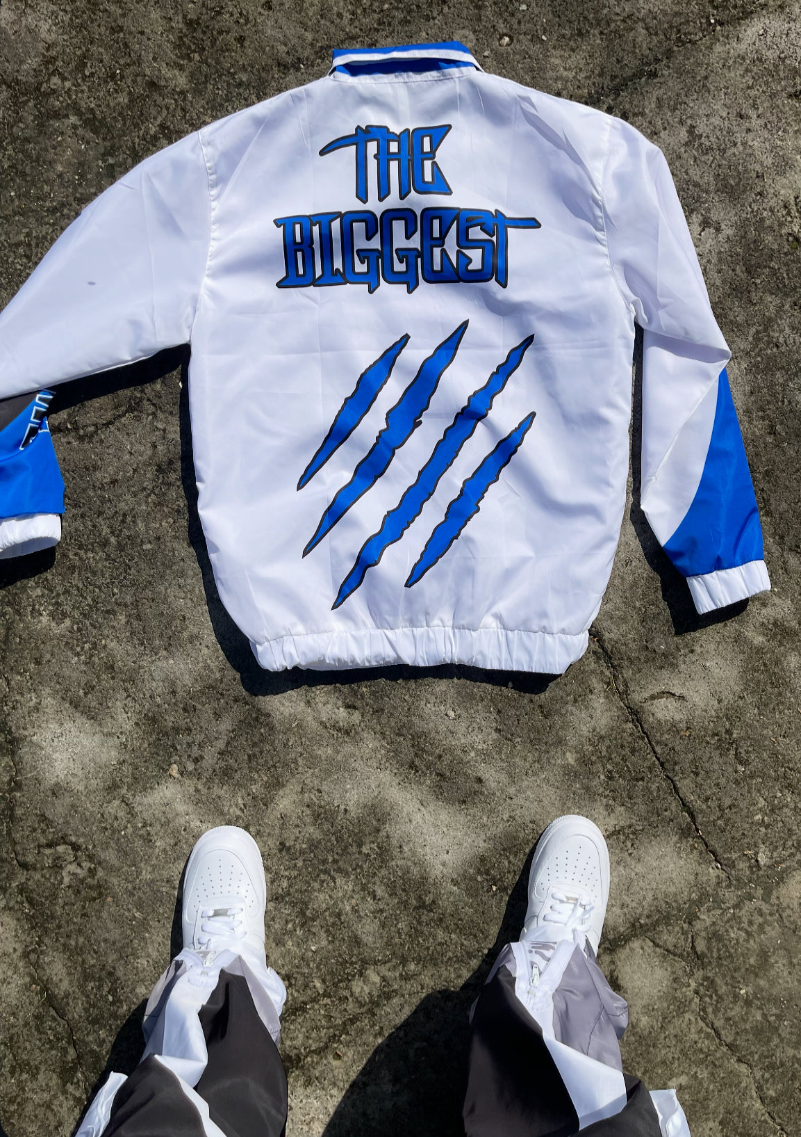 White/Royal Blue/Black Tracksuit Set