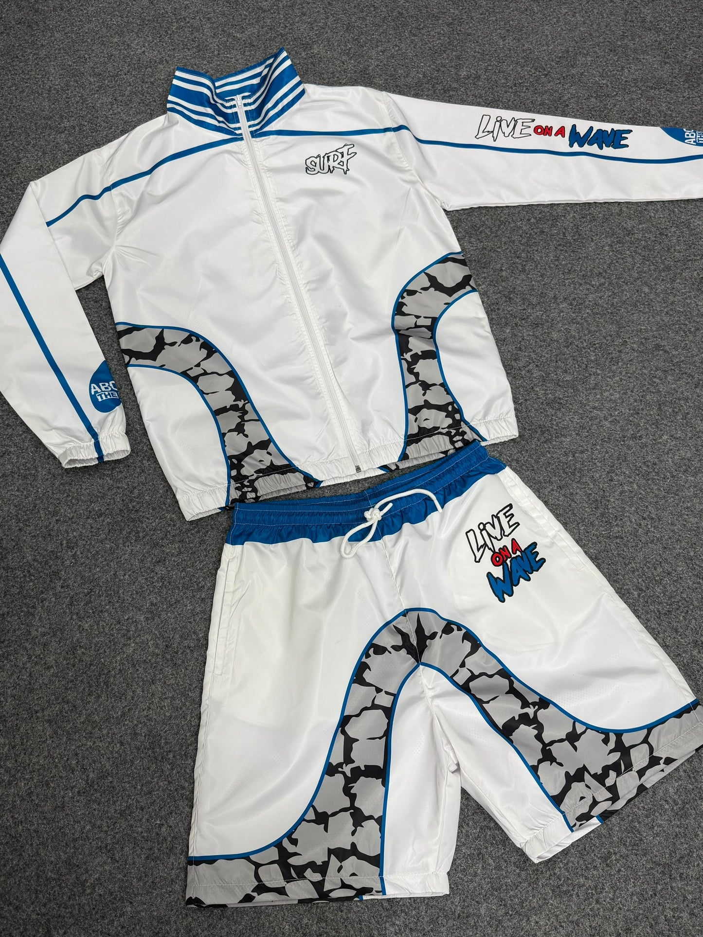 #NEW Platinum True Blue Windbreaker Set