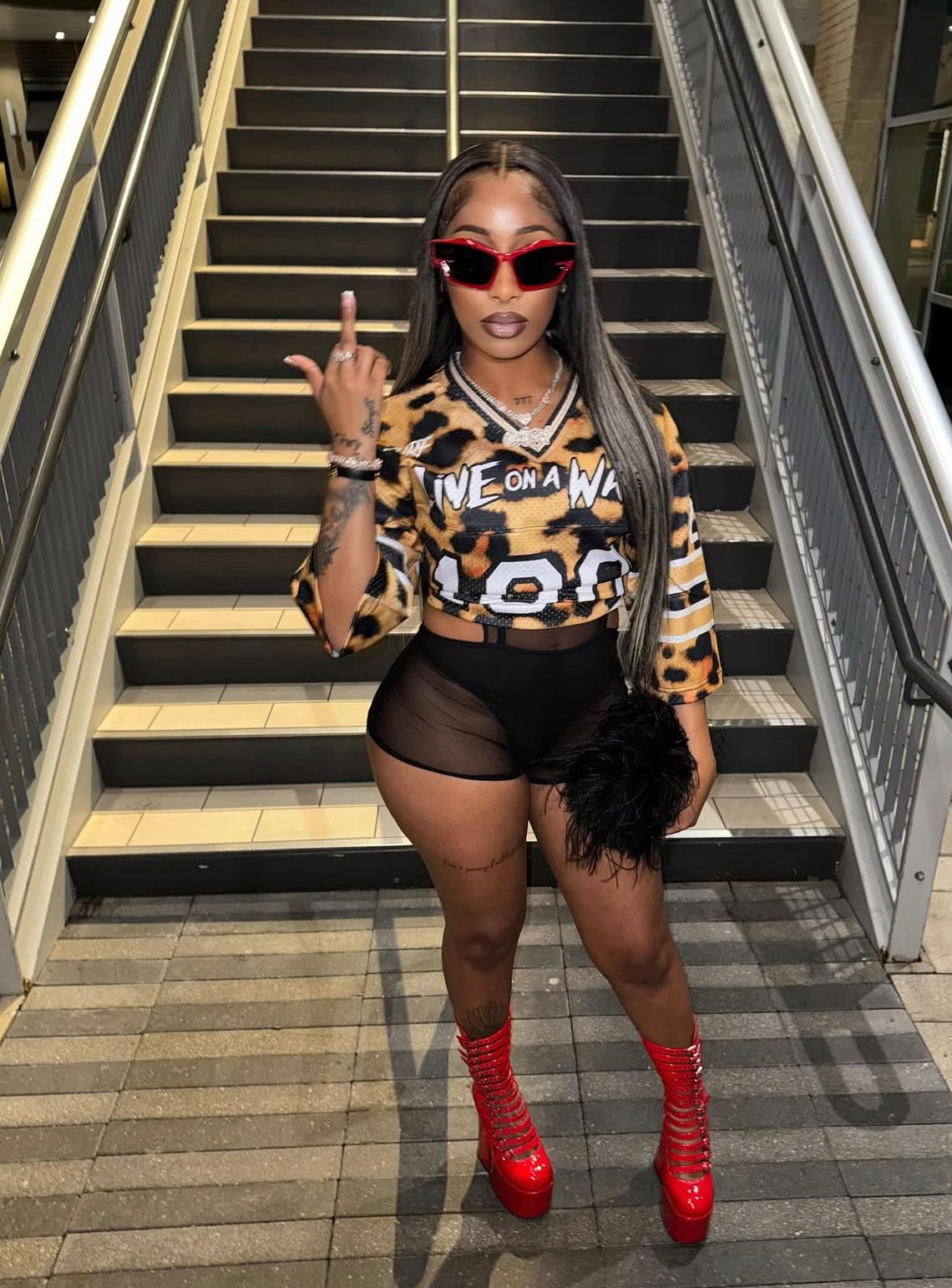 #NEW Leopard Print Box Cut Crop Jersey