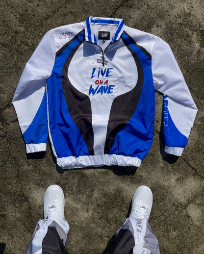 White/Royal Blue/Black Tracksuit Set