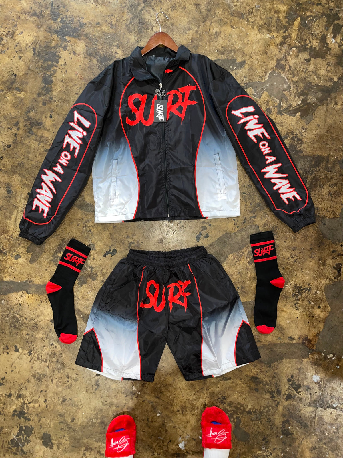 #NEW “3 Tone Surf” Windbreaker Short Set