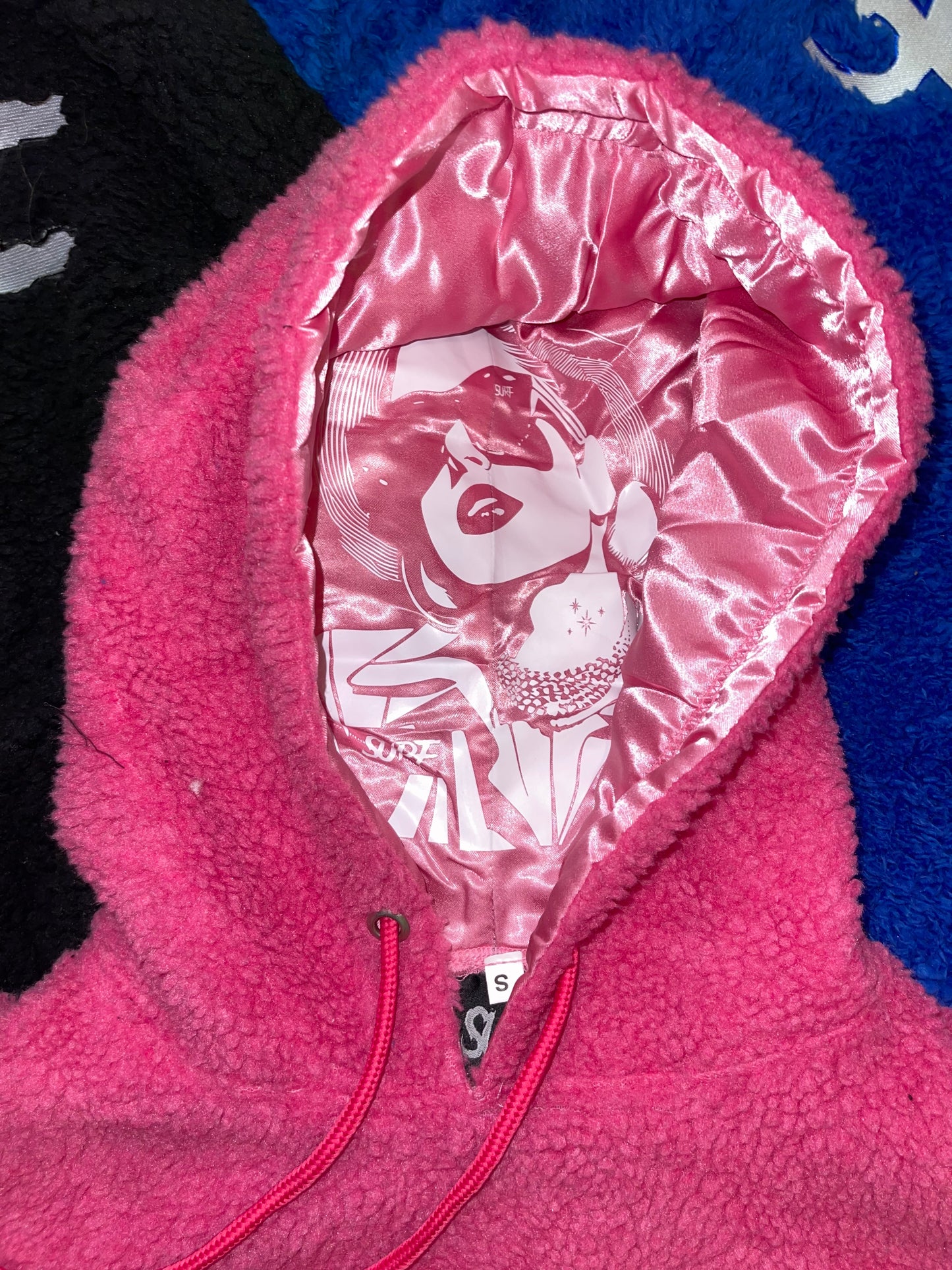Pink Crop Fluffy Hoodie