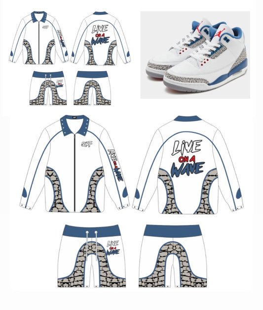 #NEW Platinum True Blue Windbreaker Set