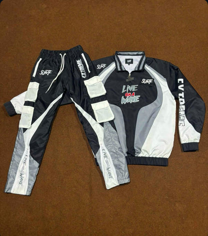 Black/Grey/White Tracksuit Sets